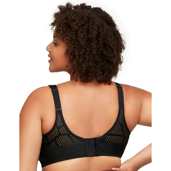 Soutien gorge de sport sans armature maintien intermédiaire fraicheur non stop 1068 NOIR