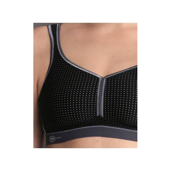 Soutien gorge de sport sans armatures 5566 NOIR/ANTHRACITE