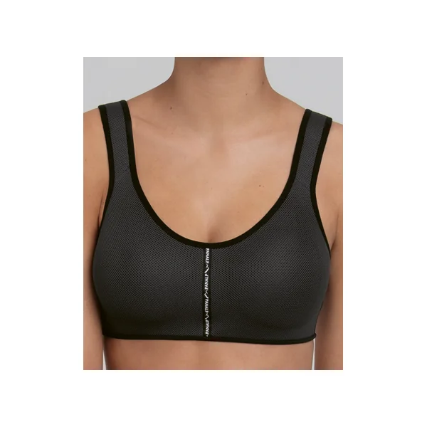 Soutien gorge de sport sans armatures PANALP AIR 5560 ANTHRACITE/NOIR