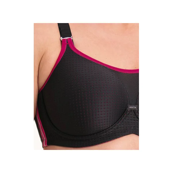 Soutien gorge de sport à armatures 5599 ANTHRACITE/PINK