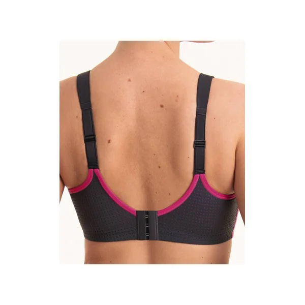 Soutien gorge de sport à armatures 5599 ANTHRACITE/PINK