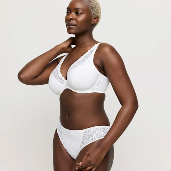 Soutien Gorge demi-mousse plongeant Rupi naturel blanc Prima Donna