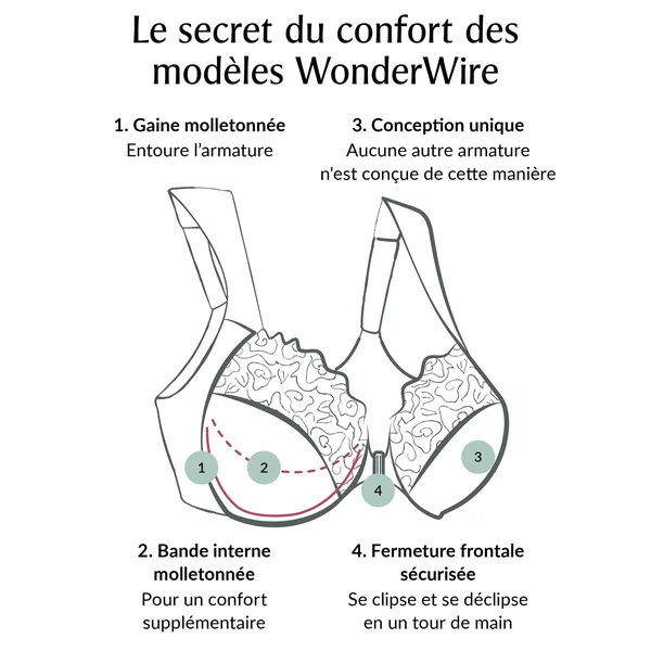 soutien gorge dentelle à armatures à fermeture devant 9245 chair