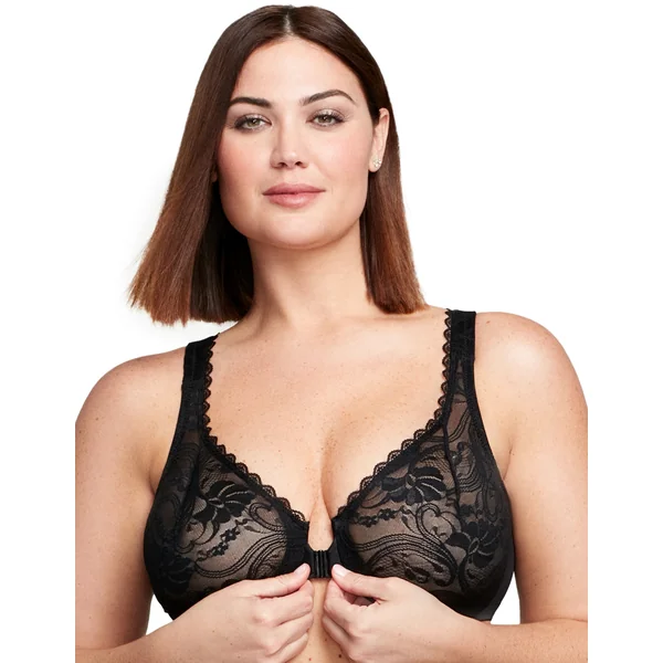 soutien gorge dentelle à armatures à fermeture devant 9245 noir