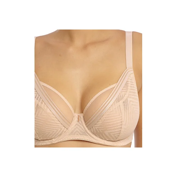 Soutien gorge foulard plongeant apex à armatures TAILORED 401121 NATUREL BEIGE