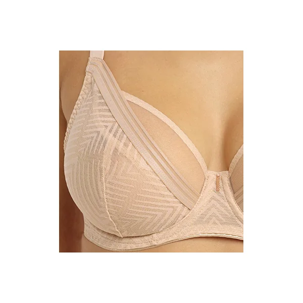 Soutien gorge foulard plongeant apex à armatures TAILORED 401121 NATUREL BEIGE