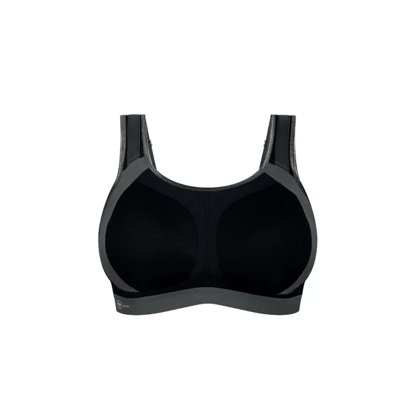 Soutien gorge grande taille de sport sans armatures 5567 NOIR/ANTHRACITE