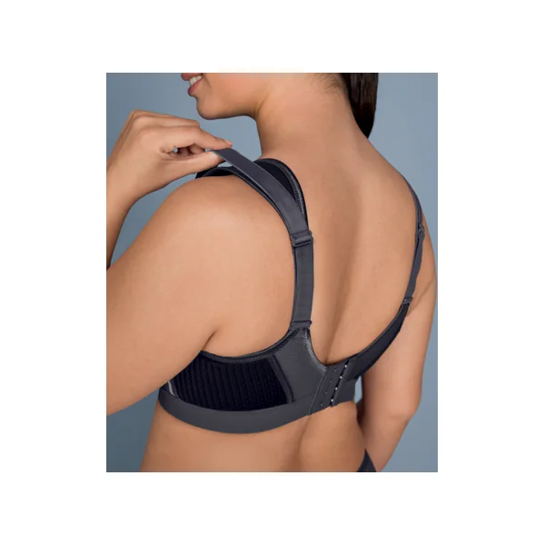 Soutien gorge grande taille de sport sans armatures 5567 NOIR/ANTHRACITE