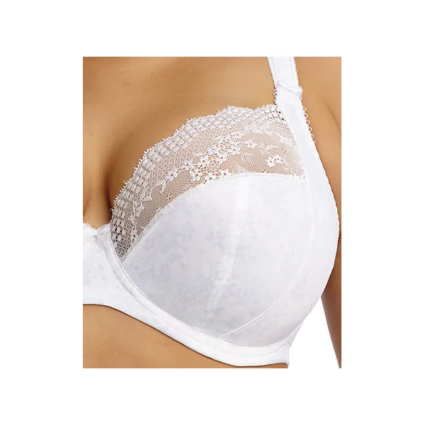 Soutien gorge grande taille plongeant à armatures LUCIE 4490 BLANC