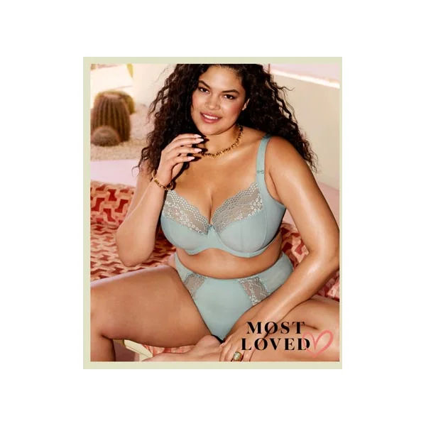 Soutien gorge grande taille plongeant à armatures LUCIE 4490 MIST
