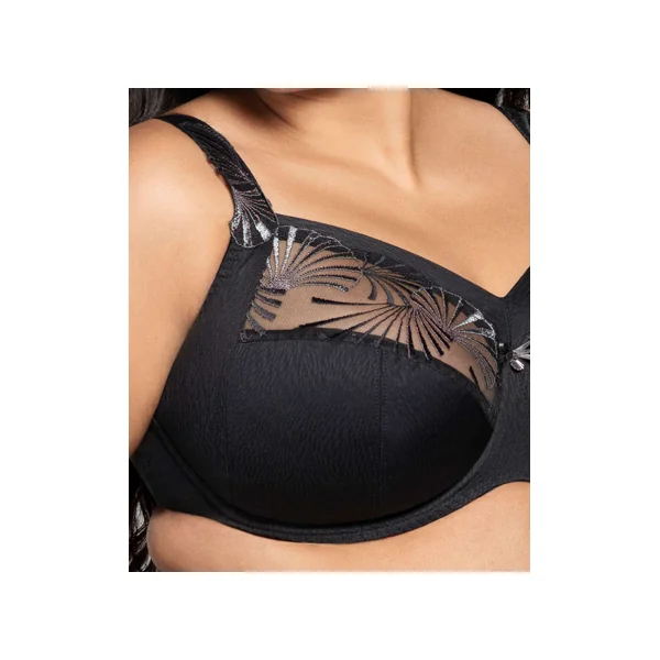 Soutien gorge grande taille à armatures avec bandeau supérieur EMILY 2225 NOIR
