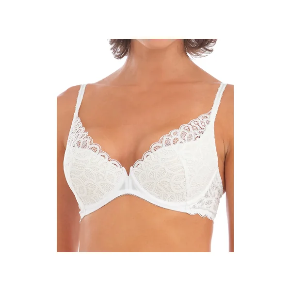 Soutien gorge paddé plongeant à armatures RAFFINE WE148003 BLANC
