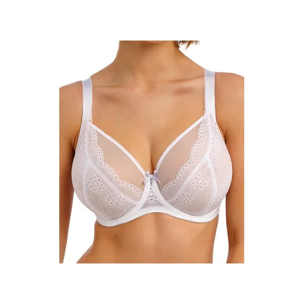 Soutien gorge plongeant foulard apex à armatures POSIE 404221 BLANC