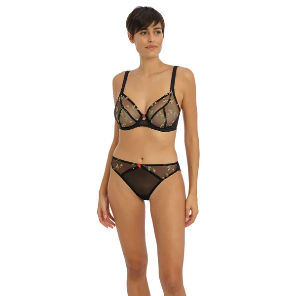 Soutien Gorge Plongeant - Noir ROSE BLOSSOM Freya