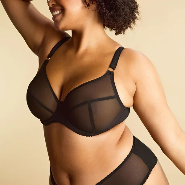 Soutien gorge plongeant noir Sculptresse