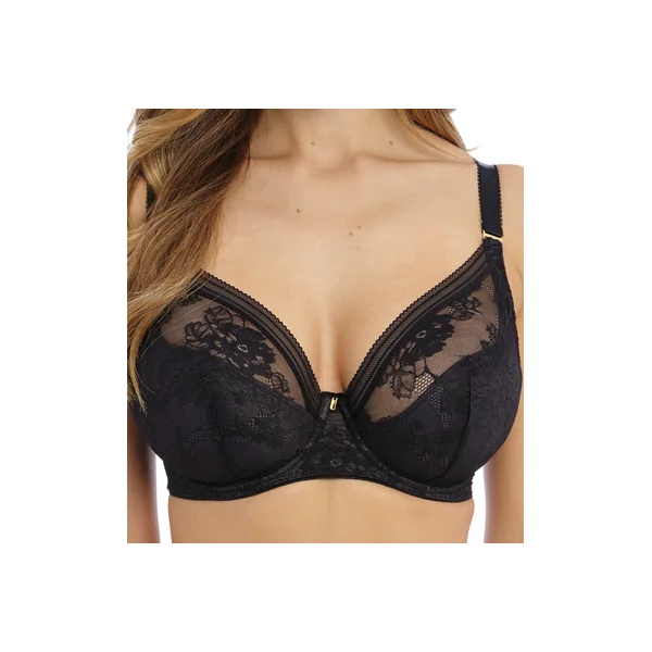 Soutien gorge plongeant paddé à armatures FUSION LACE 102314 NOIR