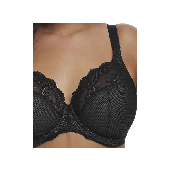 Soutien gorge plongeant à armatures stretch CHARLEY 4382 NOIR