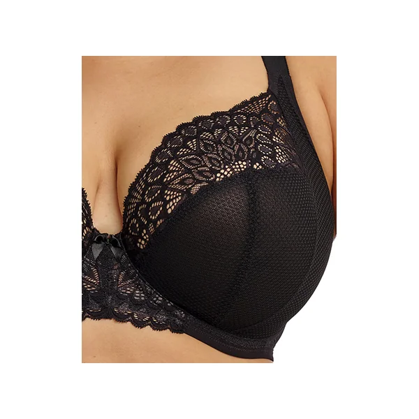Soutien gorge plongeant à armatures stretch TIERNIE 303334 NOIR