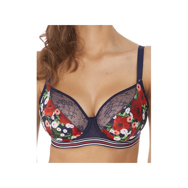 Soutien gorge plongeant à armatures WILD 5421 MIDNIGHT POPPY