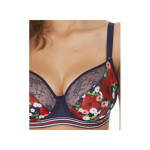 Soutien gorge plongeant à armatures WILD 5421 MIDNIGHT POPPY
