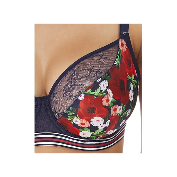 Soutien gorge plongeant à armatures WILD 5421 MIDNIGHT POPPY