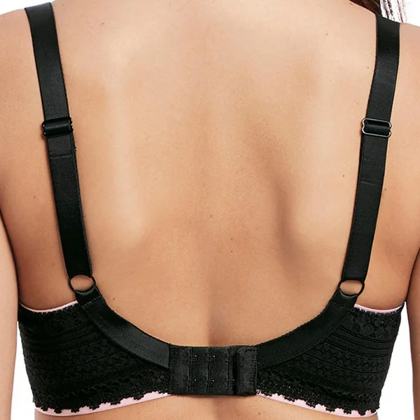 Soutien gorge plongeant à balconnets noir Freya