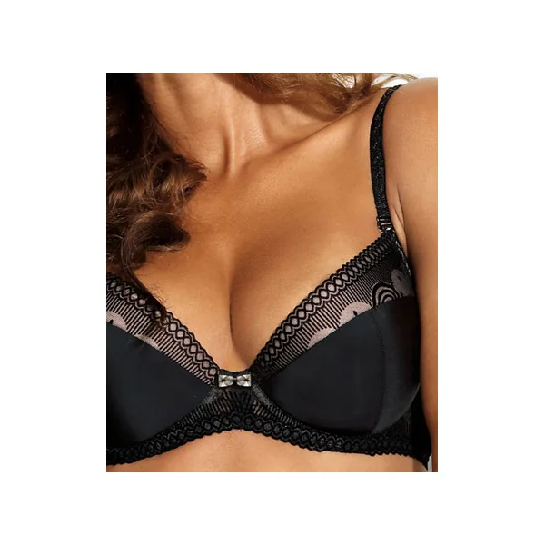 Soutien gorge push up à armatures CAT EYE NOIR