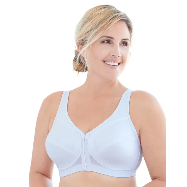 Soutien gorge sans armature avec aide posturale à fermeture devant 1265 blanc