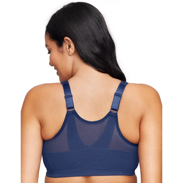 Soutien gorge sans armature avec aide posturale à fermeture devant 1265 bleu