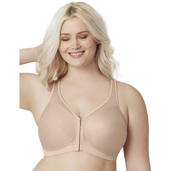 Soutien gorge sans armature avec aide posturale à fermeture devant 1265 chair