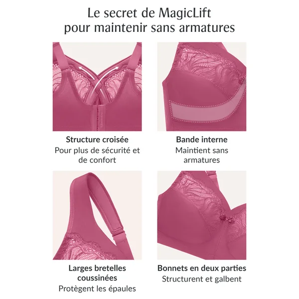 Soutien gorge sans armature MagicLift Galbe naturel Grand Maintien 1010 noir