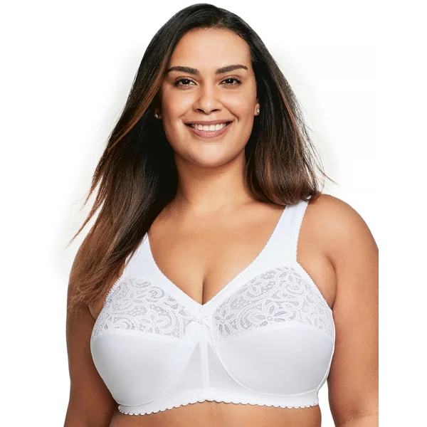 Soutien gorge sans armature MagicLift Grand Maintien Coton 1001 blanc