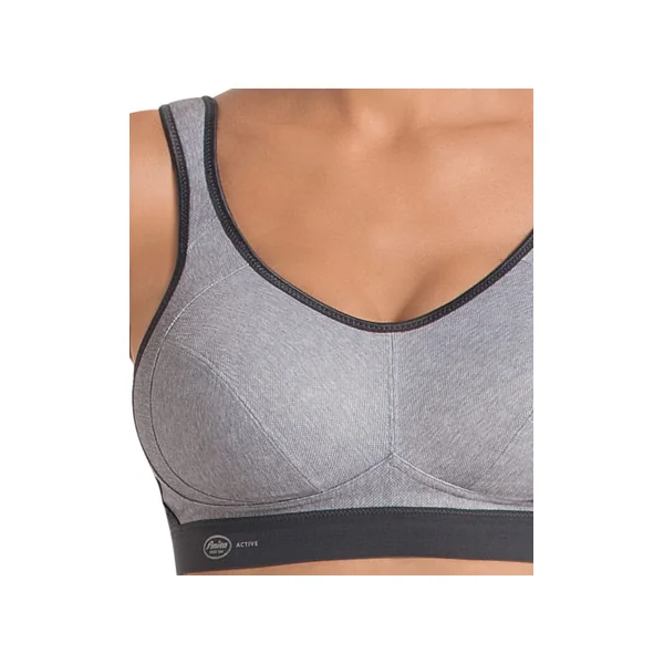 Soutien gorge sport sans armature 5527 GRIS CHINE
