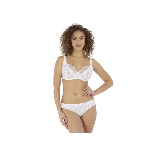 Soutien gorge à armatures apex triangle dentelle LOVE NOTE 5211 BLANC