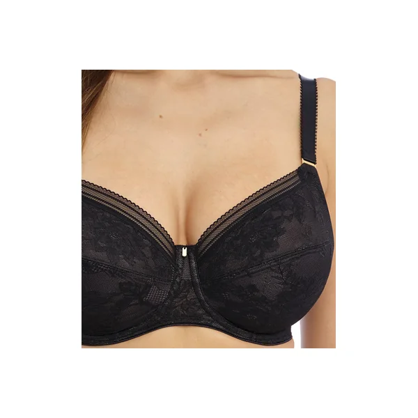 Soutien gorge à armatures à renfort latéral FUSION LACE 102301 NOIR