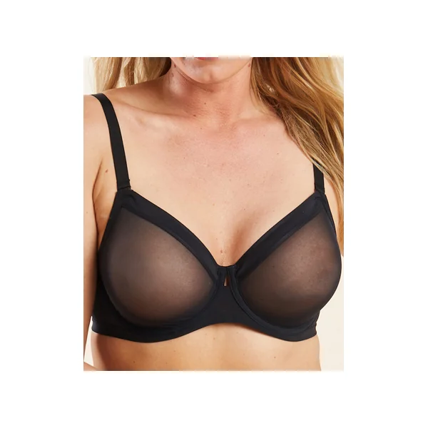 Soutien gorge à armatures à tulle transparente 815 NOIR
