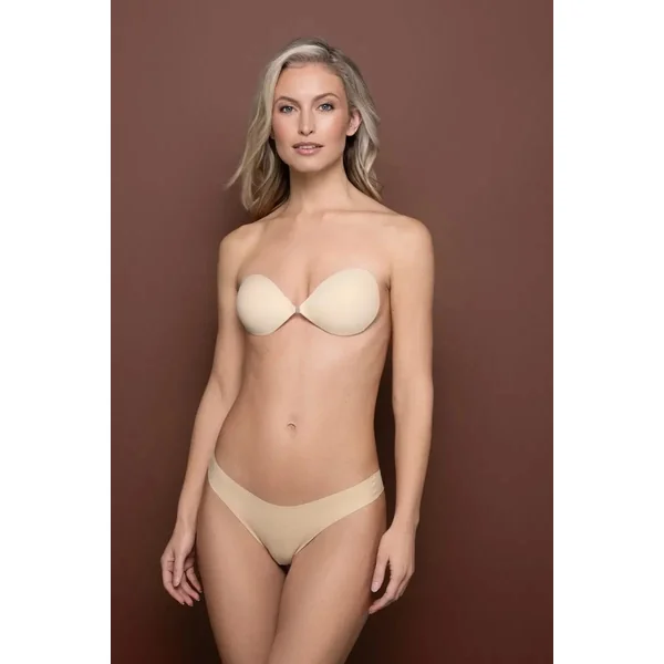 Soutien-gorge adhésif invisible beige