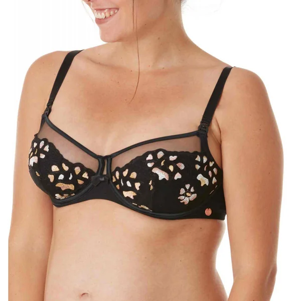 Soutien-gorge allaitement armatures noir Cache Coeur Lingerie Cleo Cache Coeur