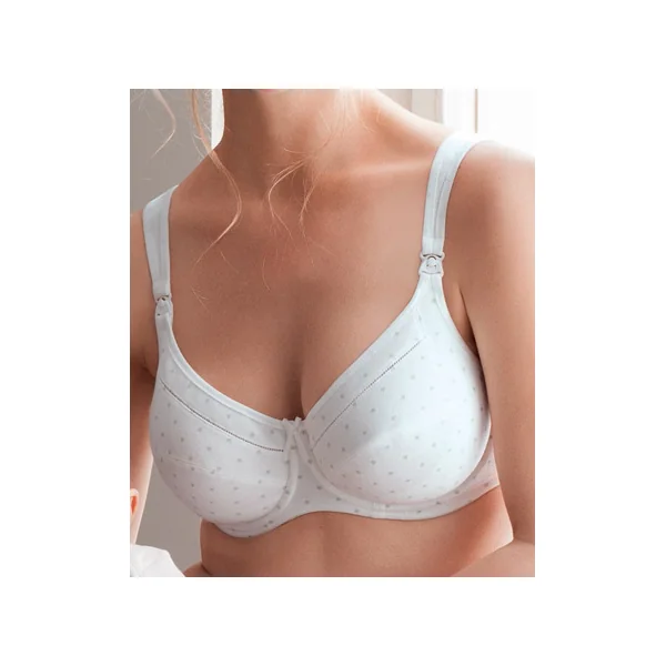 Soutien-gorge allaitement à armatures MISS COTTON 5056 BLANC PERLE