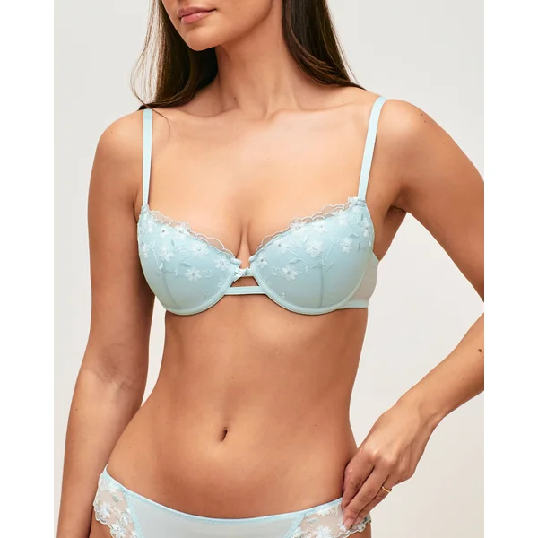Soutien-gorge ampliforme avec broderies florales