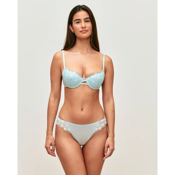 Soutien-gorge ampliforme avec broderies florales