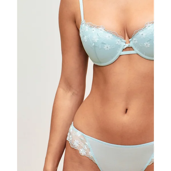 Soutien-gorge ampliforme avec broderies florales
