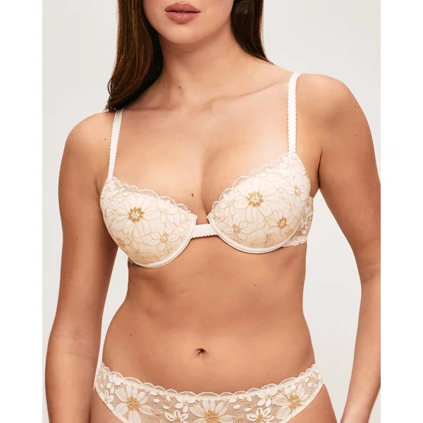 Soutien-gorge ampliforme avec broderies florales