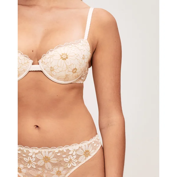 Soutien-gorge ampliforme avec broderies florales