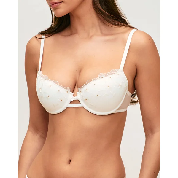 Soutien-gorge ampliforme avec broderies florales
