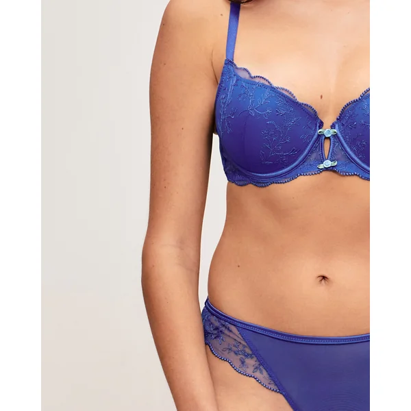 Soutien-gorge ampliforme avec broderies florales