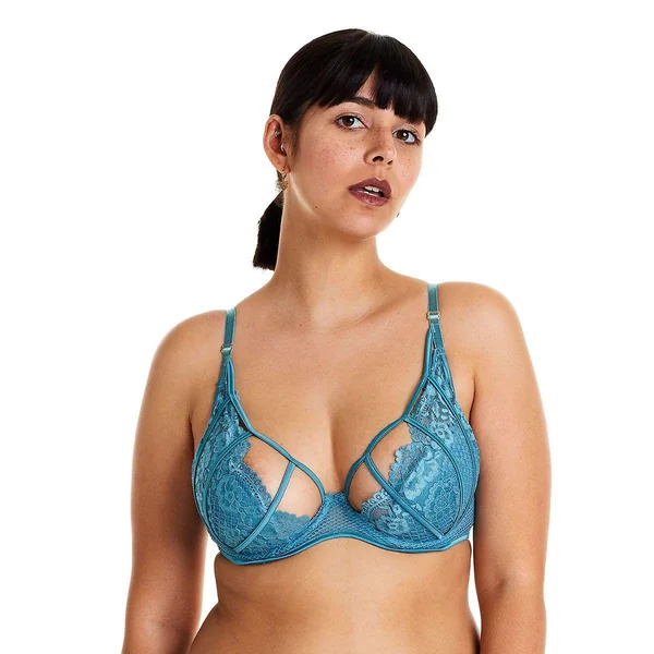 Soutien-gorge ampliforme coque moulée bleu Voltige vert Pomm Poire