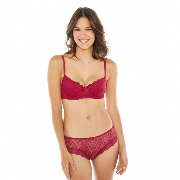 Soutien-gorge ampliforme coque moulée bordeaux Pomm Poire