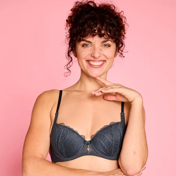 Soutien-gorge ampliforme coque moulée gris Pomm Poire