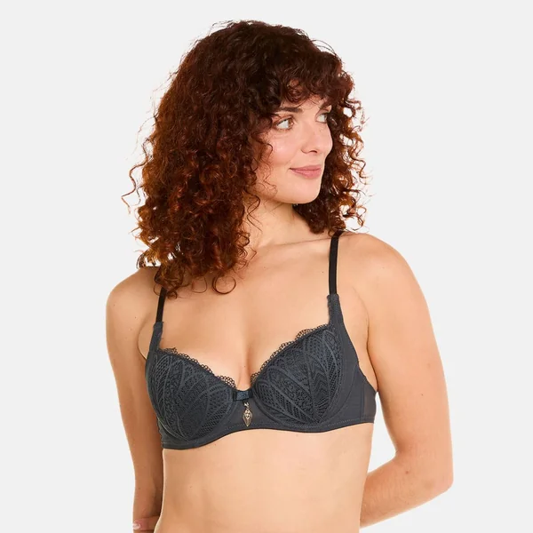 Soutien-gorge ampliforme coque moulée gris Pomm Poire